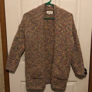 Sienna Sky pastel rainbow sweater cardigan XS